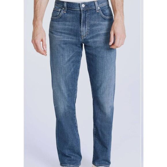 Citizens of Humanity Jeans Men's 33 Blue Sid Regular Straight Relaxed Stretch - Picture 1 of 5